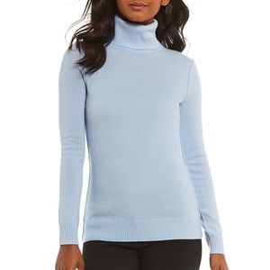 Navy Cashmere Turtleneck Sweater